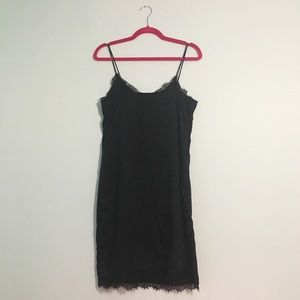 Only Dresses - NWT Black Slip Dress Lace Hems 4 Only Dresses - NWT Black Slip Dress Lace Hems 4